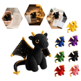 thumbnail image 1 of 2026 Emotional Support Dragon Pocket Buddy Office Companion,Cute Dragon Plush Stuffed Animals with Encouragement Card,Fantasy Gift for Adults(Black0, 1 of 6
