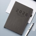 thumbnail image 1 of 2026 English Calendar Notebook Vertical Patterned Strap Daily Planner Annual Calendar Notebook, 1 of 6
