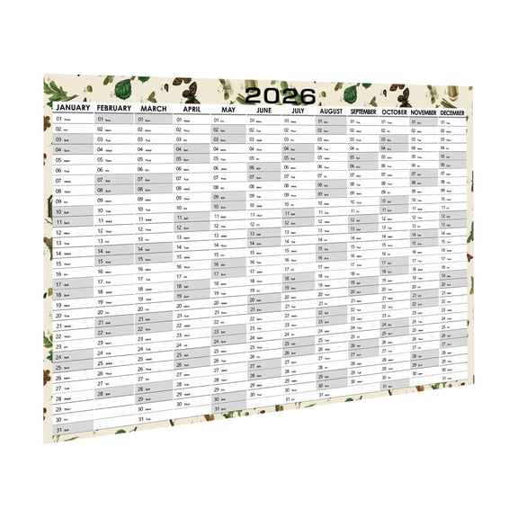 2026 English Version Desk & Wall Calendar, Creative Minimalist Planner with Korean Style Design, Suitable for Tabletop and Wall Mount in Home or Office,A