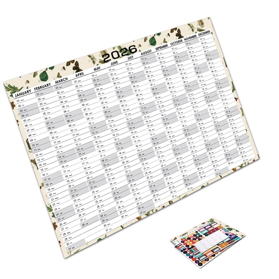 2026 English Wall Calendar For Language Learners Daily Practice Office Use Premium Recycled Paper Easy Mount