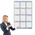 thumbnail image 1 of 2026 English Wall Mounted Erasable Double-Sided Calendar, Foldable, Large 23" x 35" Undated, Dry Erase, , Markers Included, 1 of 6