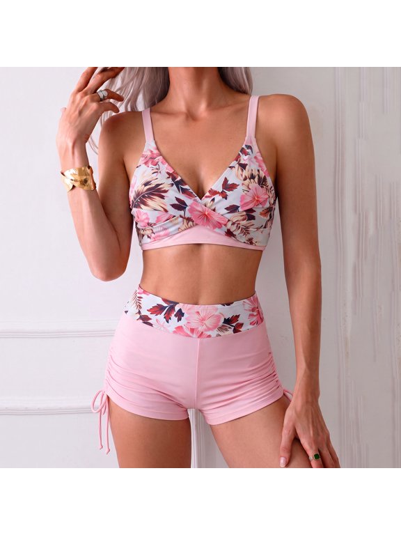 2026 European And Women's Sexy Split Bikini Digital Print Swimsuit Women