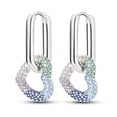 thumbnail image 1 of 2026 European Solid 925 Sterling Silver Hoop Earrings 5A Zircon For Women Jewelry Birthday Gift, 1 of 5