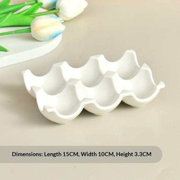 2026 European and American Easter ceramic egg tray, creative high-end western-style ceremonial breakfast egg holder