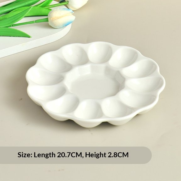 2026 European and American Easter ceramic egg tray, creative high-end western-style ceremonial breakfast egg holder