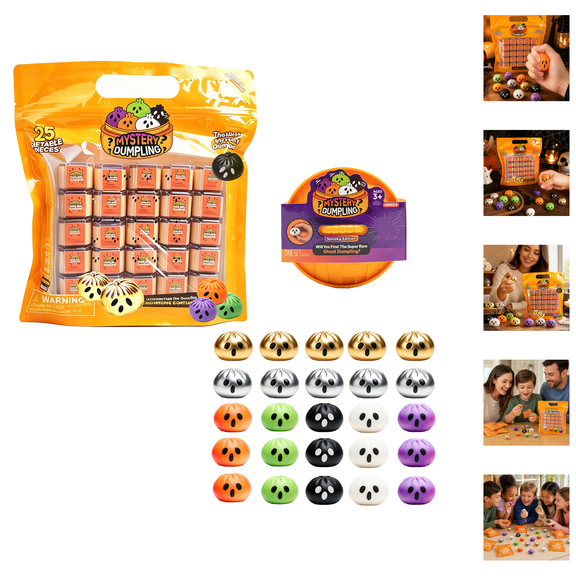 2026 Extra Mini 25 Pack of Dumplings - 25-Count Extra Mini Dumplings Squishy Dumpling Squishy Mystery Dumpling Squishy for Birthday Party Favors, Goodie Bags, Prize Box Toys and School Giveaways