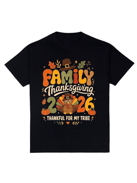 2026 Family Thanksgiving Day - Express gratitude to my community. Suitable outfits for autumn.