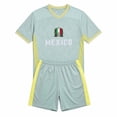 thumbnail image 1 of 2026 Fan Soccer Collection for Boys - Kids Football Shirt and Shorts Set International Retro Streetwear Youth Training Uniform Athletic Outfit Ages 3-14(Light Green/140), 1 of 3