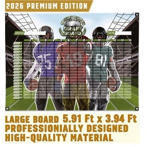 2026 Fantasy Football Draft Board 5.91x3.94 Ft, 14 Teams 20 Rounds Setup, Premium Fantasy Football Draft Board 2026-2027 for Office