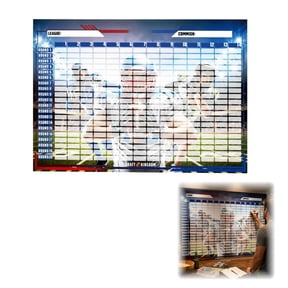 2026 Fantasy Football Draft Board Oversized 63x43 Inch Wall Chart for Pro Football Draft Party,with Football Stickers & Season Grid