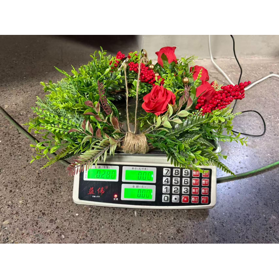 2026 Farmhouse Valentine Heart Wreath Artificial Red Roses Berry Decorations Holiday Hanging Ornament - Long-Lasting No-Maintenance Photo Wall Focal Point Decor