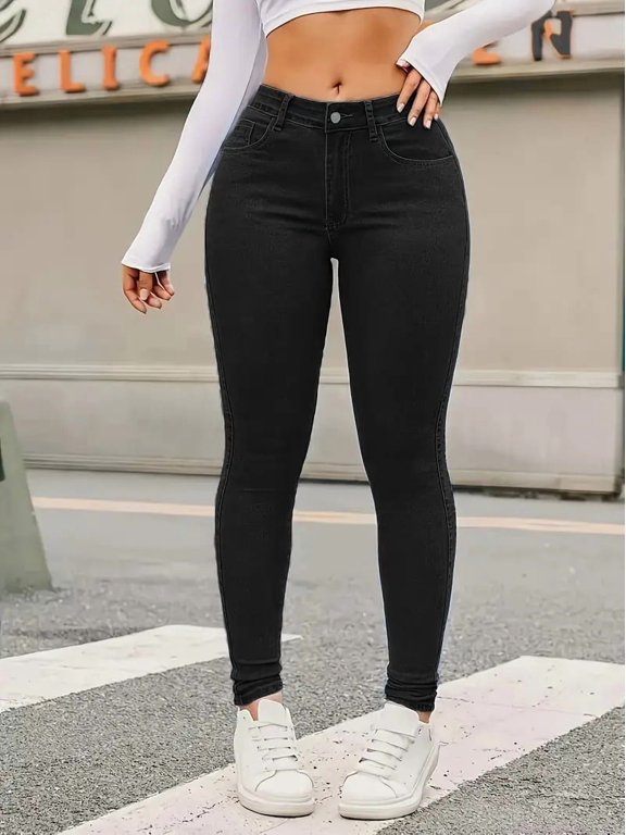 2026 Fashion Sexy High-End European and American New Tight Elastic Nine-Point Skinny Jeans