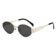 thumbnail image 1 of 2026 Fashionable Oval Metal Full-Rim Sunglasses, Unisex Sunglasses for Men and Women in European and American Style, 1 of 8