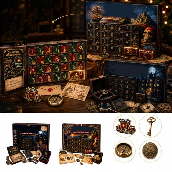2026 Festive Advent Calendar Blind Box with 24 Surprises & Collectible Figures, Christmas Countdown Calendar for Students Holiday Decor, Surprise Christmas Gift Set for Kids Teens