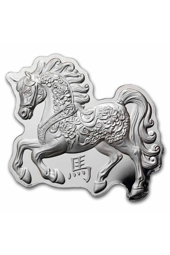2026 Fiji 1/2 oz Silver Year Of The Horse Shaped Coin UHR DCAM