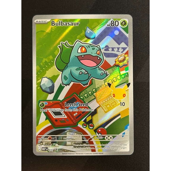2026 First Partner Series 1 Bulbasaur Holo 1 Gold Star English #037 Pokemon Card