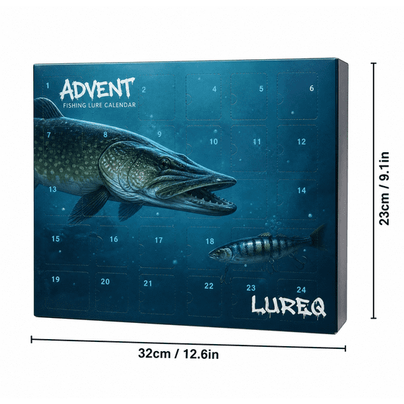 2026 Fishing Lures Set 24 Day Christmas Advent Calendar Tackle Box High Durability Realistic Fishing Lures Holiday Gift for Teen Boys Adult Fishermen