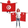 thumbnail image 1 of 2026 Flag Cape with Sleeves & Thumb Holes - 3x5 Ft Flag Cloak for Football Fans, Game Day Gear, Soccer Support Wear National Soccer Flag, 1 of 4