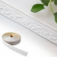 thumbnail image 1 of 2026 Flexible 3D Foam Wall Molding Trim – Peel-and-Stick Adhesive Skirting Line for DIY Home Decor, White (PVC), 1 of 4