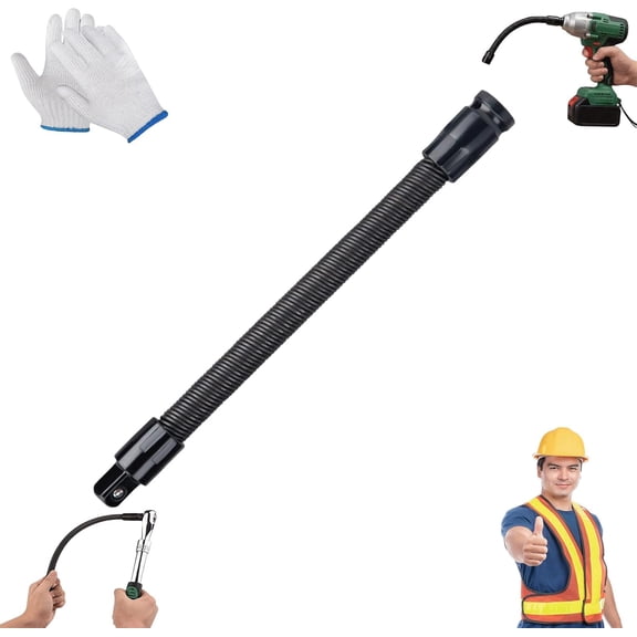 2026 Flexible Shaft Extension Extender Torque Socket - Ratchet Spanners Electric Wrench Connecting Rod,Bend, Twist,Portable Hand Drive Tool, For Tight Spaces Hand Drive Automotive Repair Tool,250mm