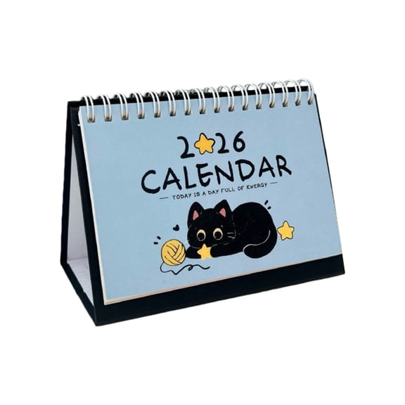 2026 Flipped Standing Desk Calendar, Monthly Desktop Organizers Daily Schedule Planner Home Decorations Calendar