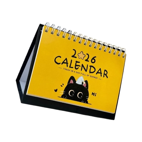 2026 Flipped Standing Desk Calendar, Monthly Desktop Organizers Daily Schedule Planner Home Decorations Calendar