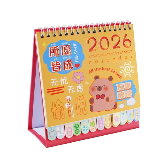 2026 Flipping Standing Desk Calendar Miniature Monthly Desktop Organizers Daily Schedule Planner Home Office Calendar