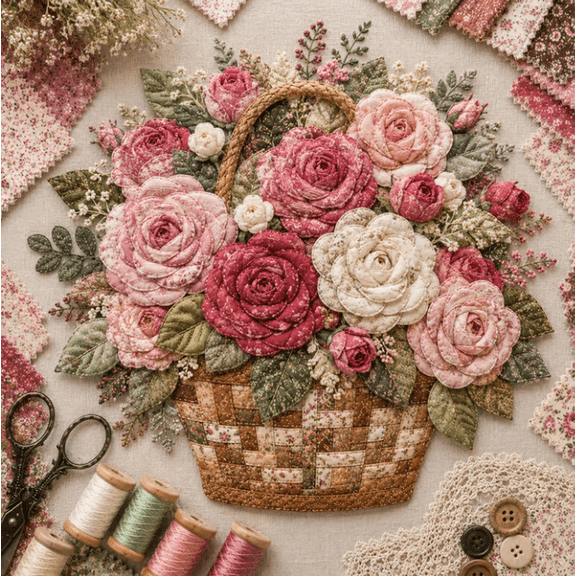 2026 Floral Basket Patchwork DIY Kit