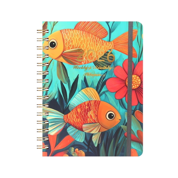 2026 Floral Weekly and Monthly Planner for Women, High-Aesthetic Academic Agenda with Ample Note Space, Portable Yearly Calendar Organizer and Planner, O