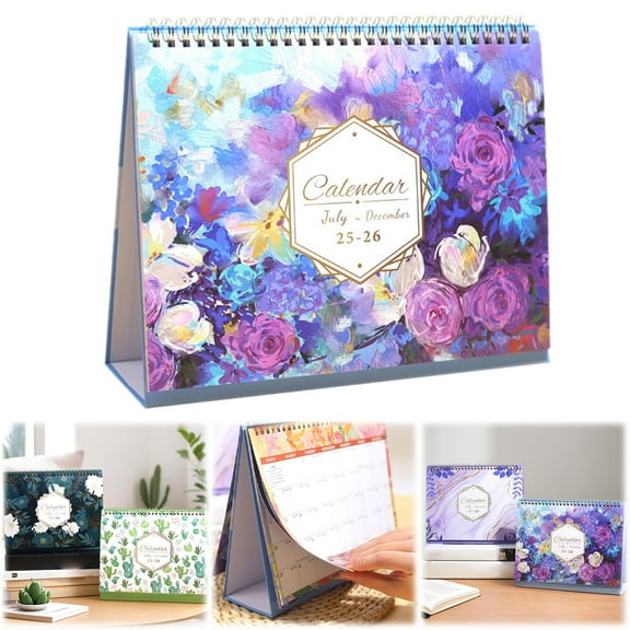2026 Flower Desk Calendar, Creative Monthly Desktop & Wall Hanging Planner for Home, Office, Kitchen & Classroom – January to December 2026 1#