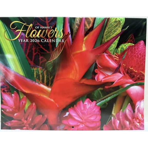 2026 Flowers of Hawaii Wall Calendar (11x8)