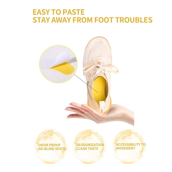 2026 Foot Odor Removal Stickers,Foot Sweat Absorption,Fresh Scent Deodorizing to Keep Feet Fresh & Dry,10-Pack Adhesive Foot Deodorizing Pads for Shoes & Socks,Suitable for Daily