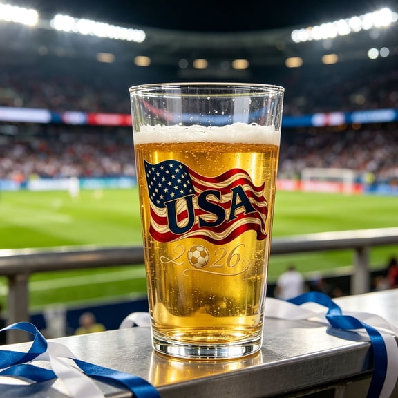 2026 Football Commemorative Glass, Football Themed Whiskey Drinking Glass, Collectible Sport Barware Gift for Soccer Fans Collectors, Celebratory Tumbler Cup for Home Bar Party Sport Event