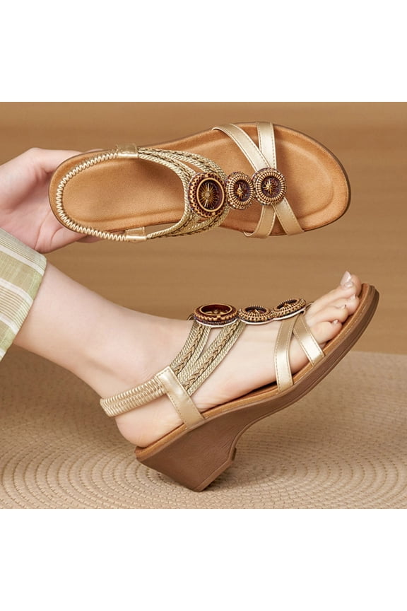 2026 Foreign Trade Large Size Sandals For Women With European And Wind Mesh And Sponge Bottom Sandals