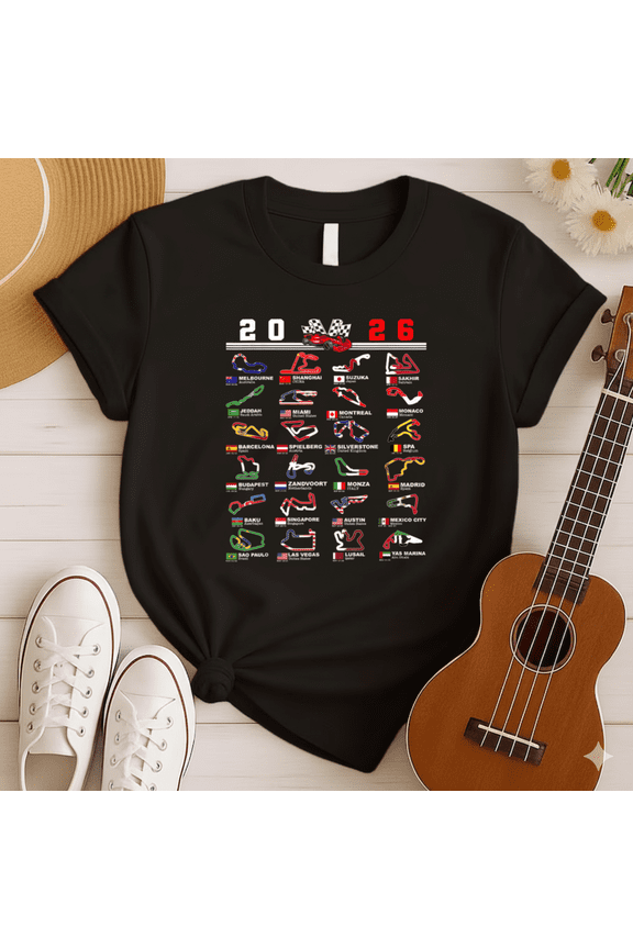 2026 Formula 1 Race Tracks T-Shirt - F1 Fan Gift T-shirt, for men & women, S-5XL