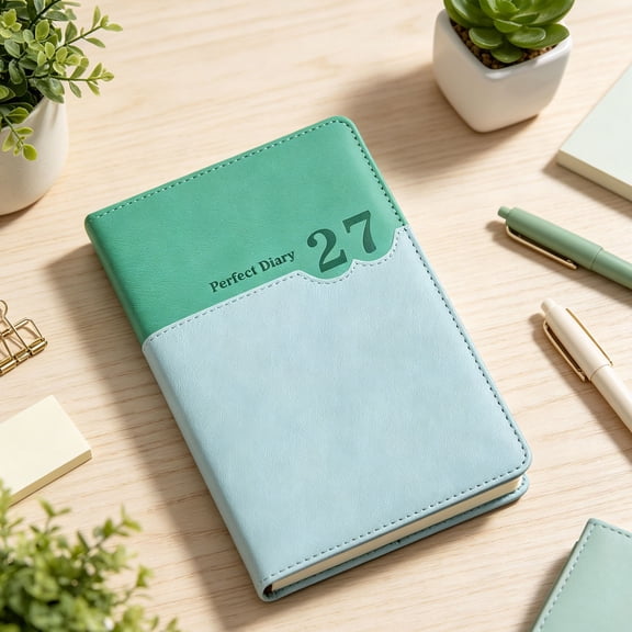 2026 Full Year Agenda Hardcover Daily Weekly Monthly Planner with Thick Paper for Time Management Daily Use,1PC,Green