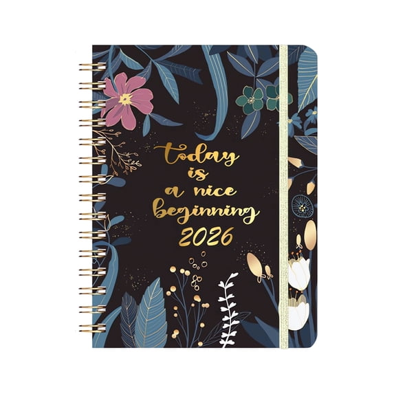 2026 Full Year Planner & Daily Calendar, Stylish Journal with To-Do List & Note Space, A5 Academic Schedule Book for Students,B