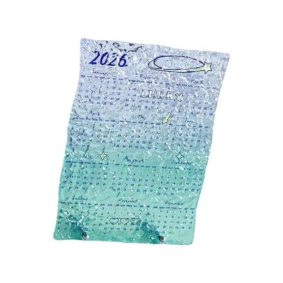2026 Full Year to View Desk Calendar Small Clear Acrylic Calendar For Office