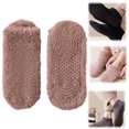thumbnail image 1 of 2026 Fuzzy Socks with Grips Non Slip Slipper Socks for Men Soft Cozy Plush Fluffy Socks Winter Warm (Brown), 1 of 7