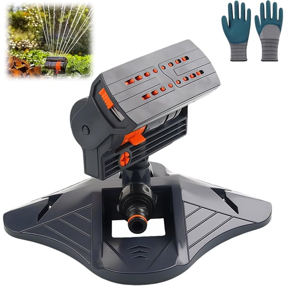 2026 GASYLL Upgraded 16-Nozzle Oscillating Sprinkler , 360° 16-Hole Automatic Rocking Sprinkler, Turbo Orbit Mist Sprinklers System for Garden(A No Timer)