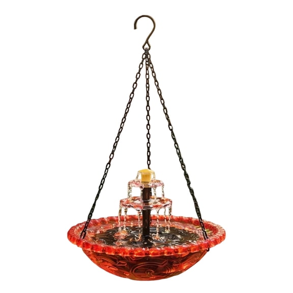 Solar Powered Cascade Birdbath 2026: Hanging Fountain with Water Pumps for Hummingbird Bath and Garden Decor