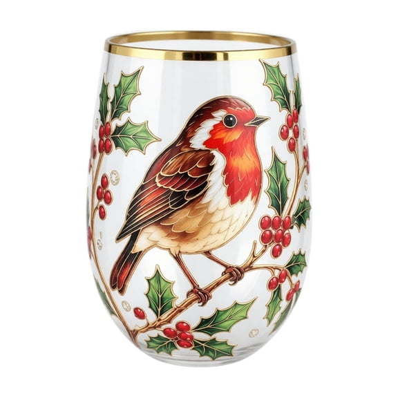 2026 Garden Hummingbird Morning Bliss Glass Tea Cup  Elegant Gold Rim Clear Stemless Tumbler, Nature Floral Decor Glassware for Loose Leaf Tea Coffee Wine, Premium Gift for Mom Wife Women