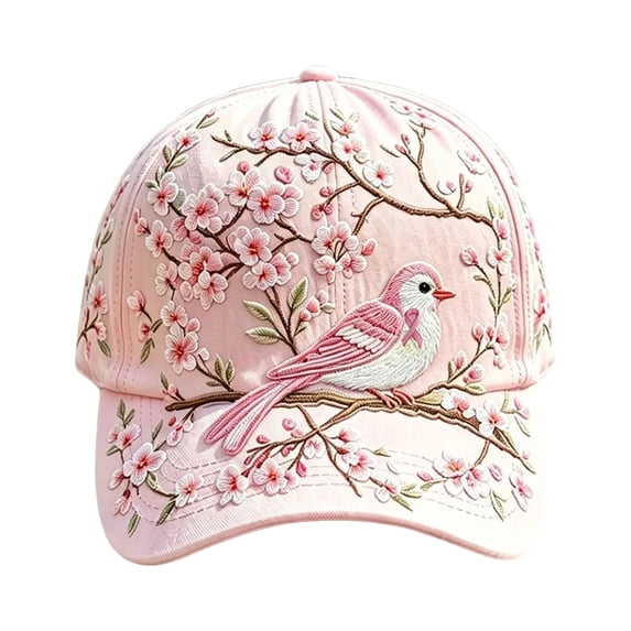 2026 Garden Morning Baseball Cap, Women's Multiple Floral Baseball Cap, Adjustable Pink Sun Hat with
