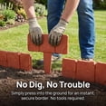 thumbnail image 1 of 2026 Garden Stone Style Edging Fence, Weatherproof PP Resin Garden Edging Border Rustic Stone Texture for Lawn Path Mulch Soil Erosion Control Outdoor Decor，10 PC One Size, 1 of 7