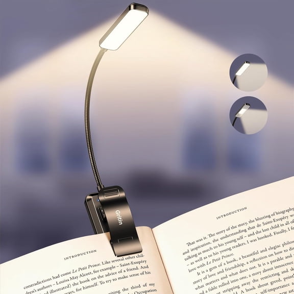 2026 Gen 2 Book Light for Reading- 30 Eye Caring Full Spectrum LED, 5 Colors & 5 Brightness, Adjustable Wide/Narrow Beam, Upgrade 1500mAh Long-Lasting Rechargeable Clip on Light for Book Lovers