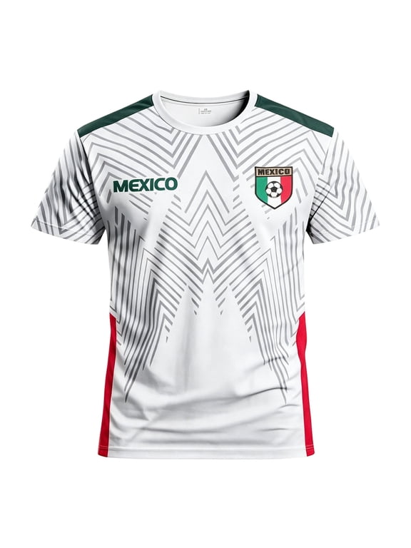 2026 Mexico Shirts for Men Mexican Graphic Soccer T-Shirts Mexico Flag Print Mens Short Sleeve Tops