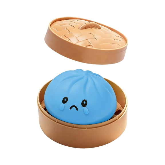 2026 Giant Crying Dumpling Squishy, Crying Squishy Rainbow Mystery Squishy Bun, Crying Soft Squeeze Dough for Adults(Blue)