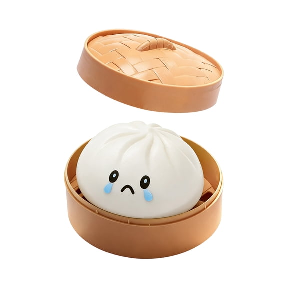 2026 Giant Crying Dumpling Squishy, Crying Squishy Rainbow Mystery Squishy Bun, Crying Soft Squeeze Dough for Adults(White)