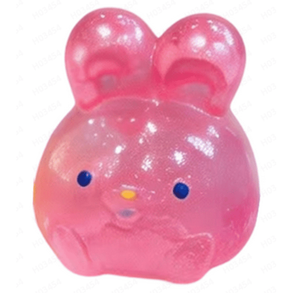 2026 Giant Jelly Hops Scented Bunny Squishy, Rainbow Mystery Squishy, Soft Squeeze Dough for Adults(Pink Bunny,1PC)