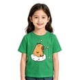 thumbnail image 1 of 2026 Girls Boys Graphic Tees Kids Cute Summer Tops Casual Short Sleeve Crew Neck T Shirts(Green2,4-5 Years), 1 of 3
